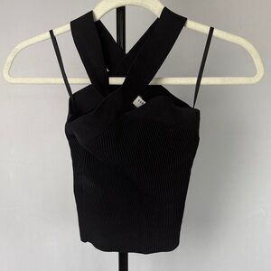 Babaton Black Ribbed Bodysuit